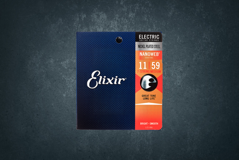 Струны Elixir nanoweb 12106 Medium 11-59 для 7-струнной электрогитары,