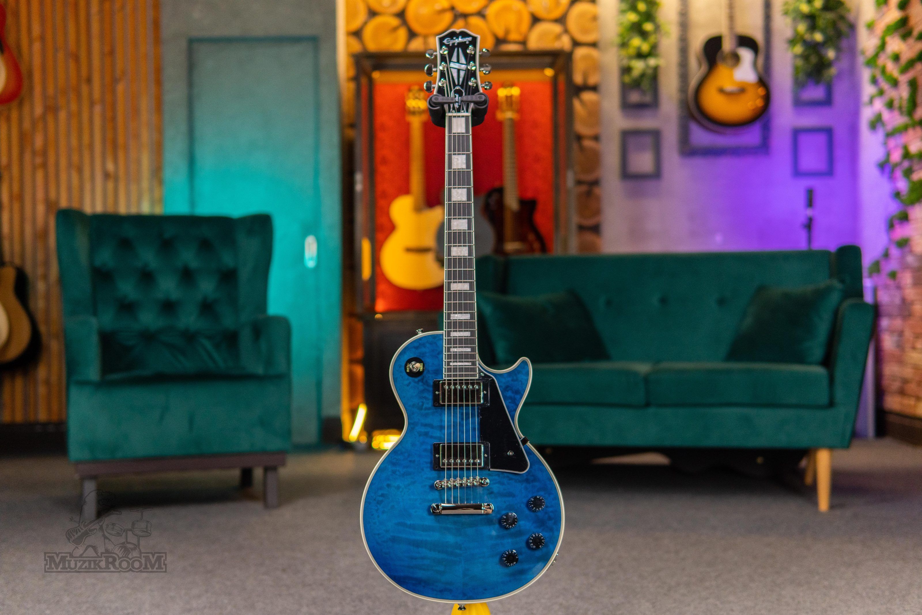 Epiphone Les Paul Custom Quilt Viper Viper Blue