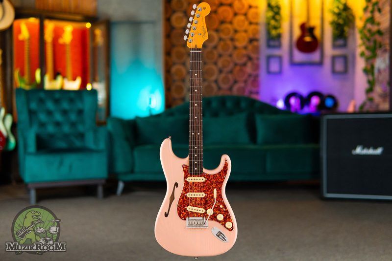 Fender LTD American Professional II Stratocaster Thinline Transparent Shell Pink