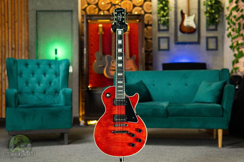 Epiphone Les Paul Custom Figured Transparent Red