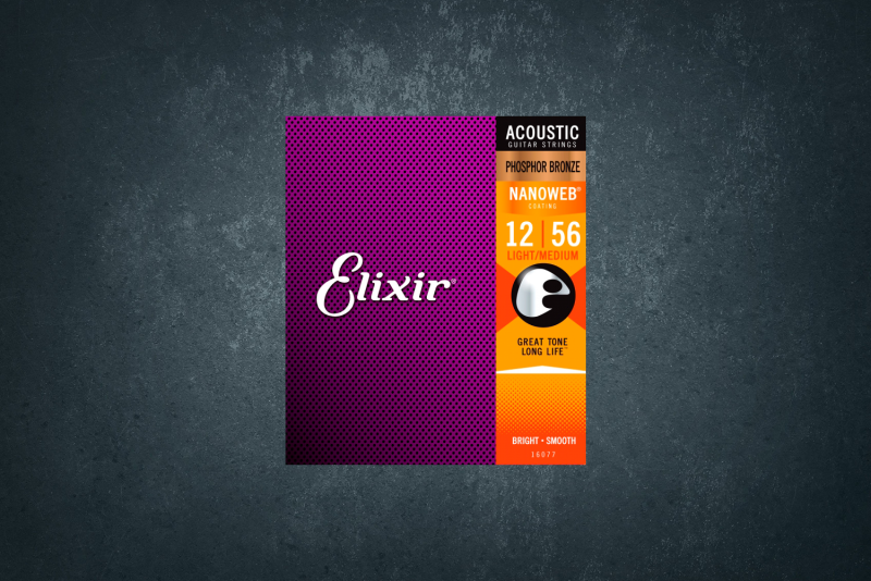 Elixir 16077 Light Medium Nanoweb, 12-56