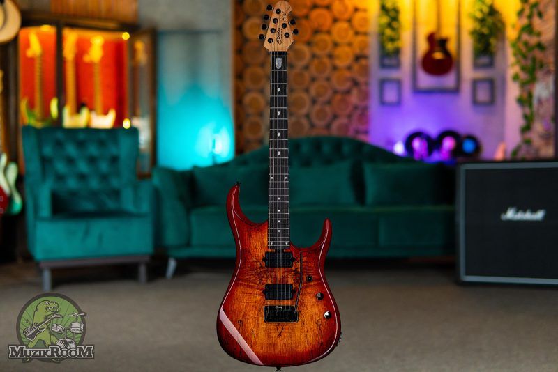 Sterling by Music Man JP150 DiMarzio Blood Orange Burst