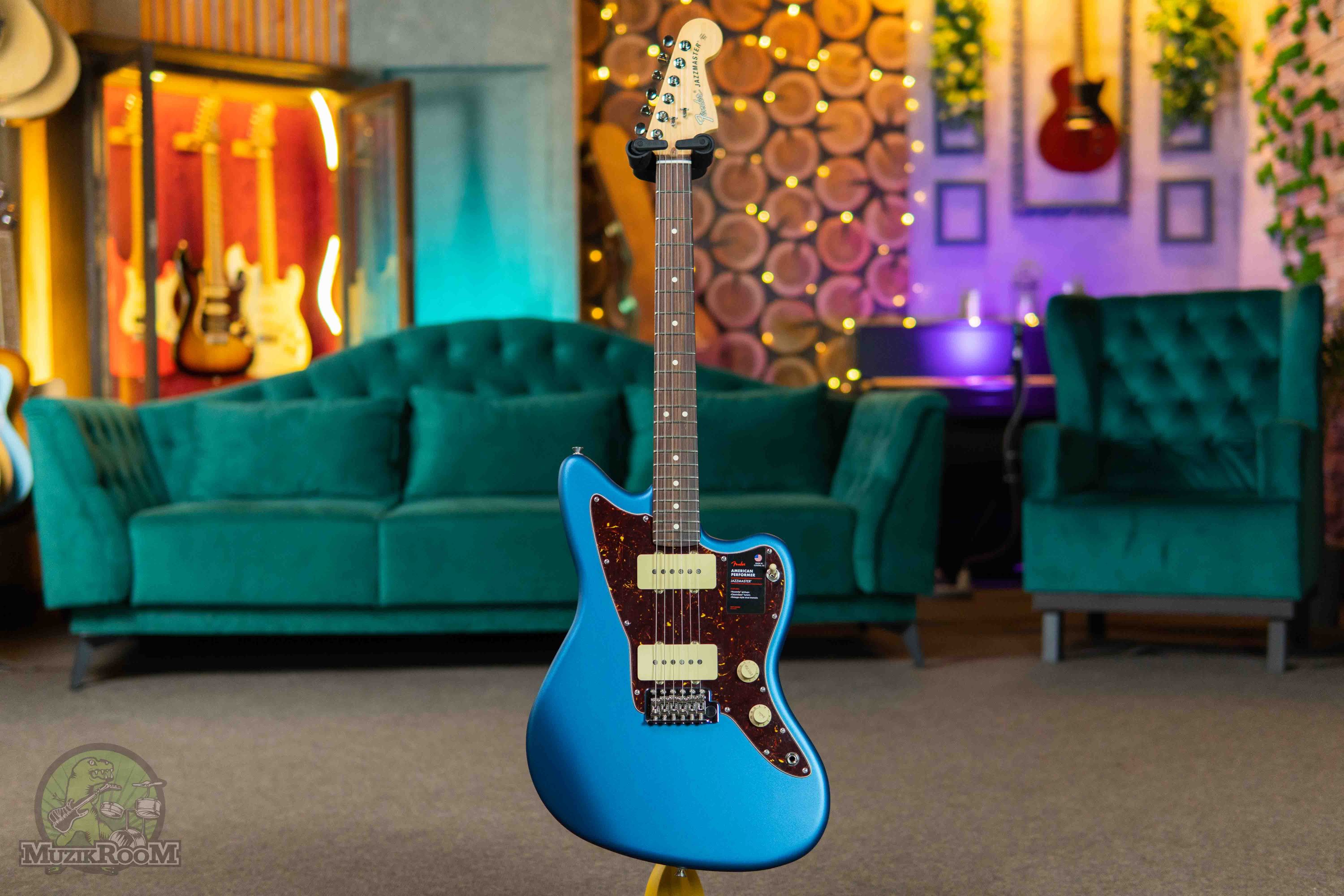 Fender American Performer Jazzmaster RW Satin Lake Placid Blue