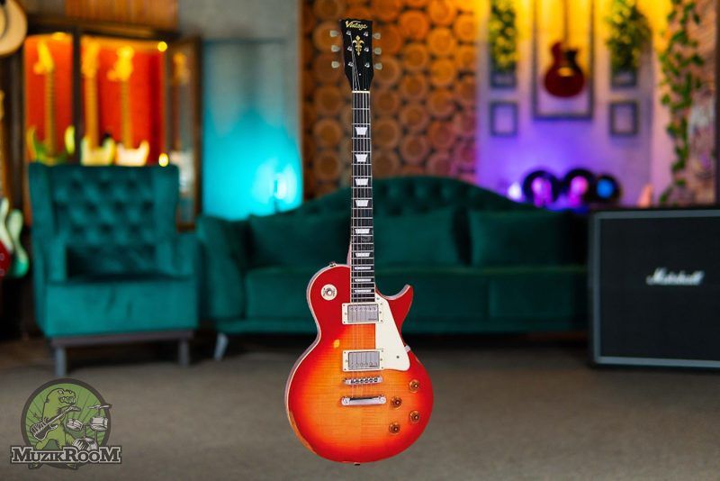 Vintage Icon V100MRCS Distressed Cherry Sunburst