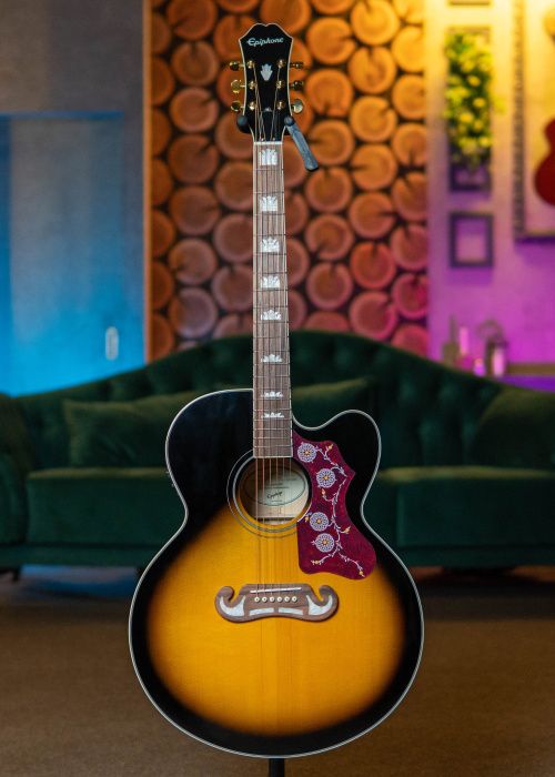 Epiphone J-200 EC Studio Parlor Vintage Sunburst