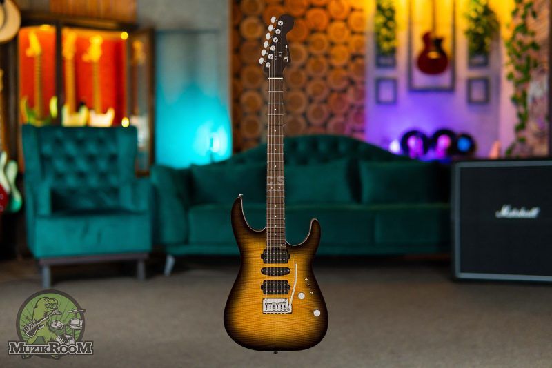 Charvel MJ DK24 Dinky HSH 2PT W Mahogany Antique Burst