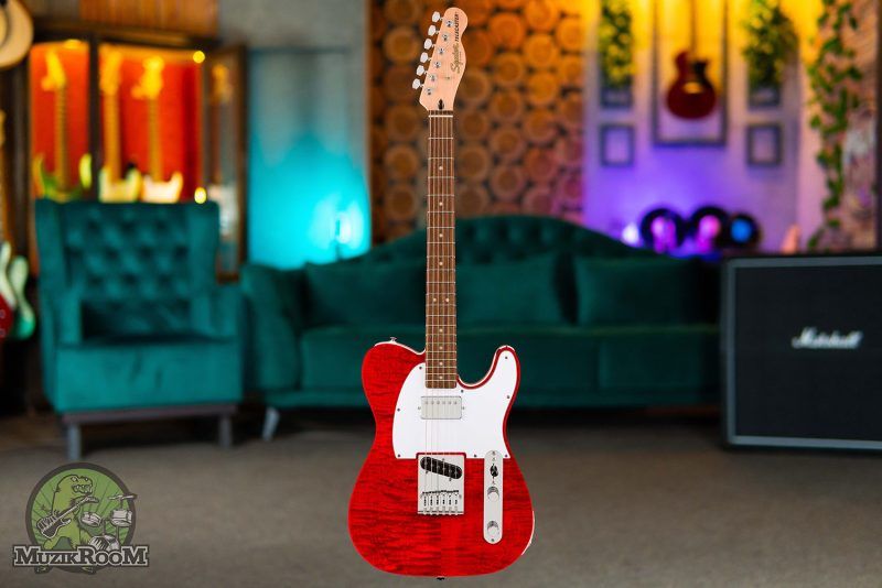 Squier Affinity Telecaster FMT SH CRT Crimson Red Transparent