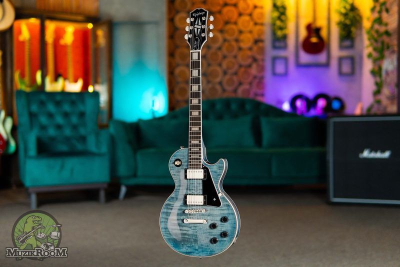 Epiphone Les Paul Custom Figured Transparent Blue