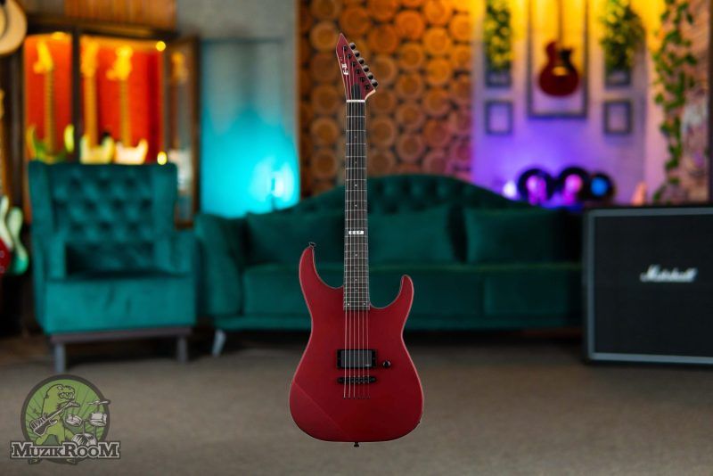 ESP E-II M-I THRU NT Deep Candy Apple Red Satin