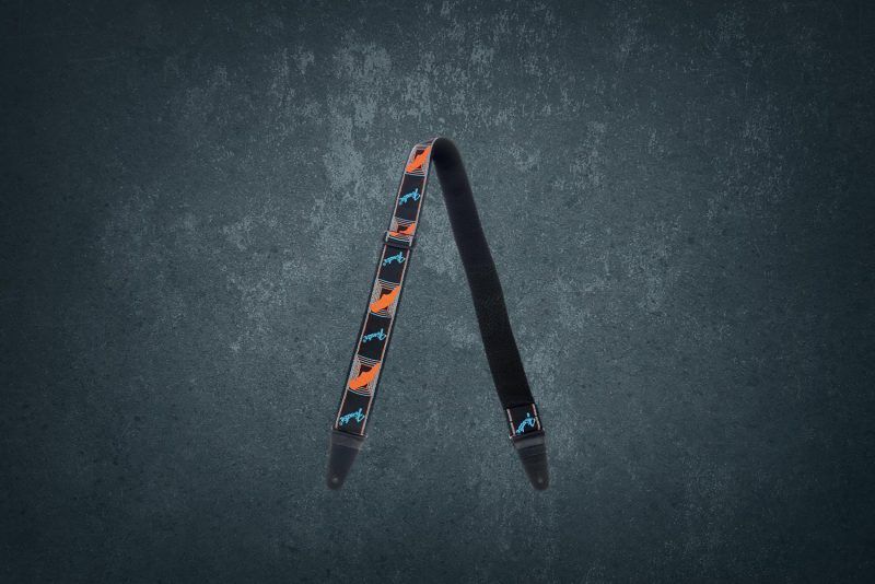 Fender Neon Monogrammed Strap Blue/Orange