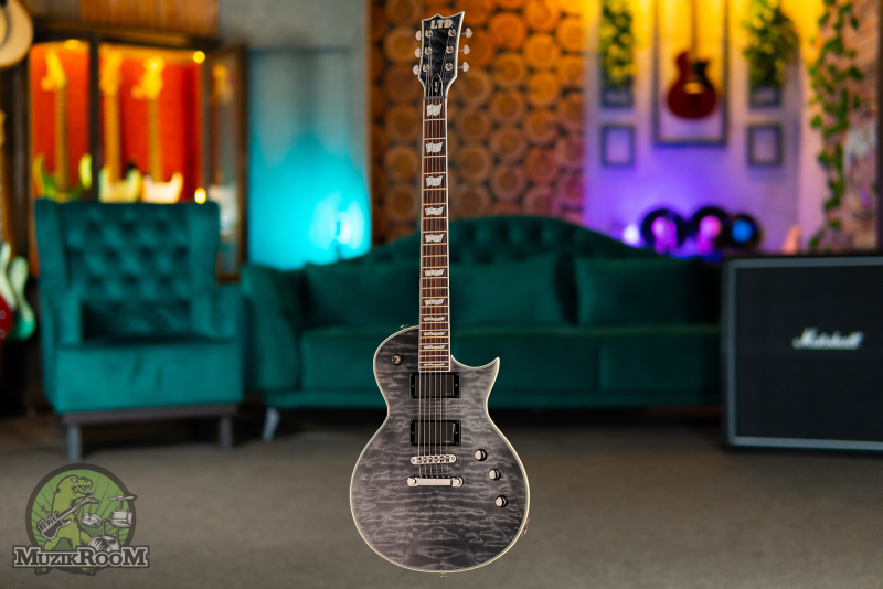ESP LTD EC-401 QM Satin See Thru Black