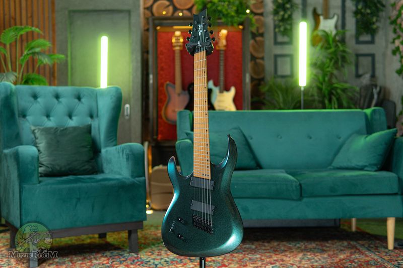 Harley Benton R-457 Flip Flop Blue Left Handed Roasted Multiscale