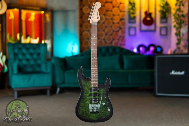 Charvel MJ San Dimas Style 1 PF Transparent Green Burst