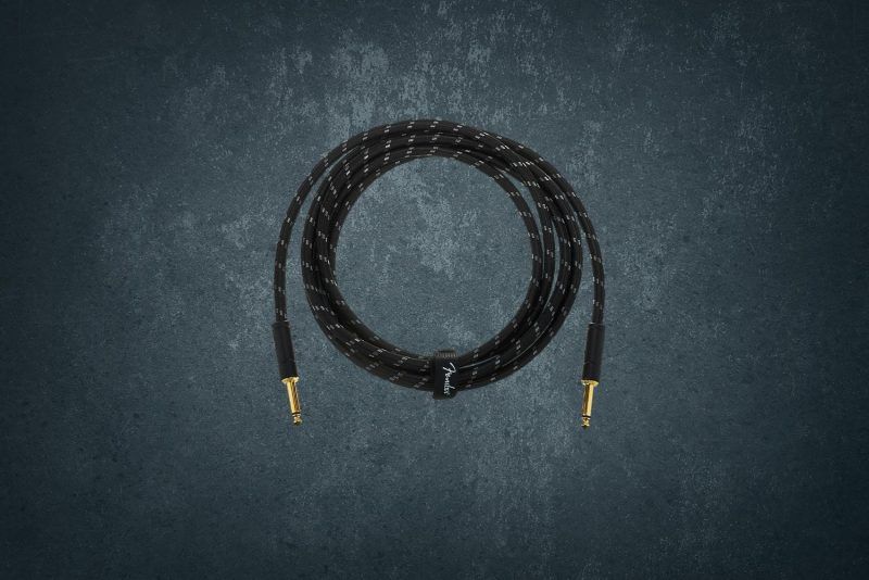 Fender Deluxe Tweed Instrument Cable 4,5m Black, гитарный кабель