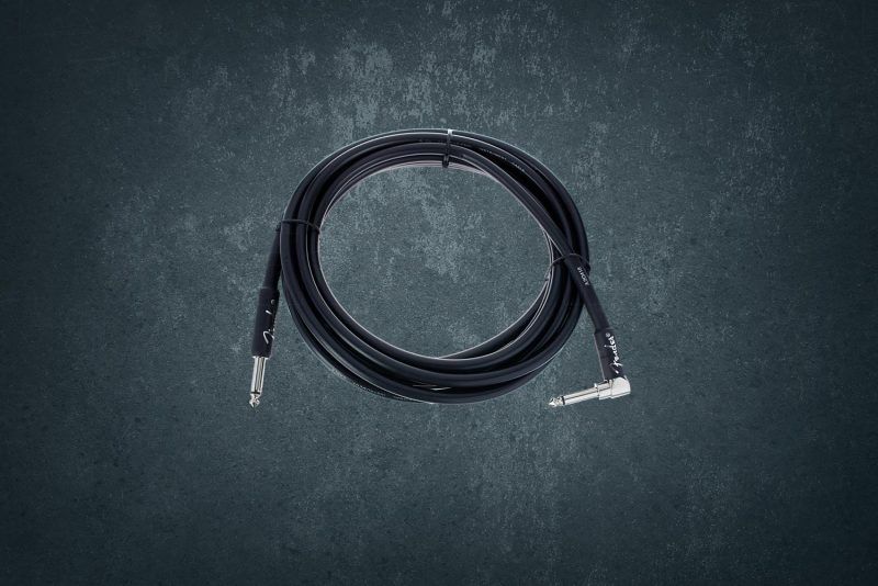Fender Professional Cable Angle Plug 5,5m Black, гитарный кабель