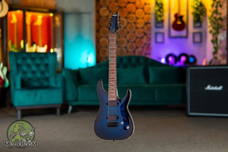 Schecter Omen Elite 7 See Blue Burst