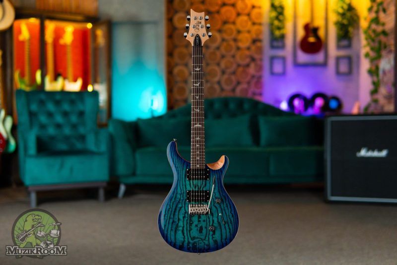 PRS SE Exotic Custom 24 Burled Ash LTD Lake Blue